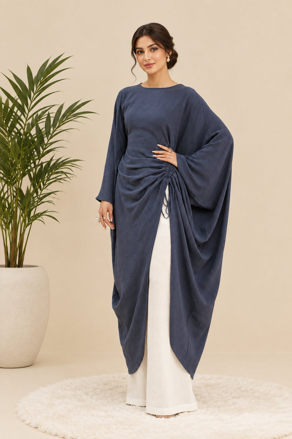 Abaya Femme Longue à Manches Chauve-Souris – Coupe Fluide