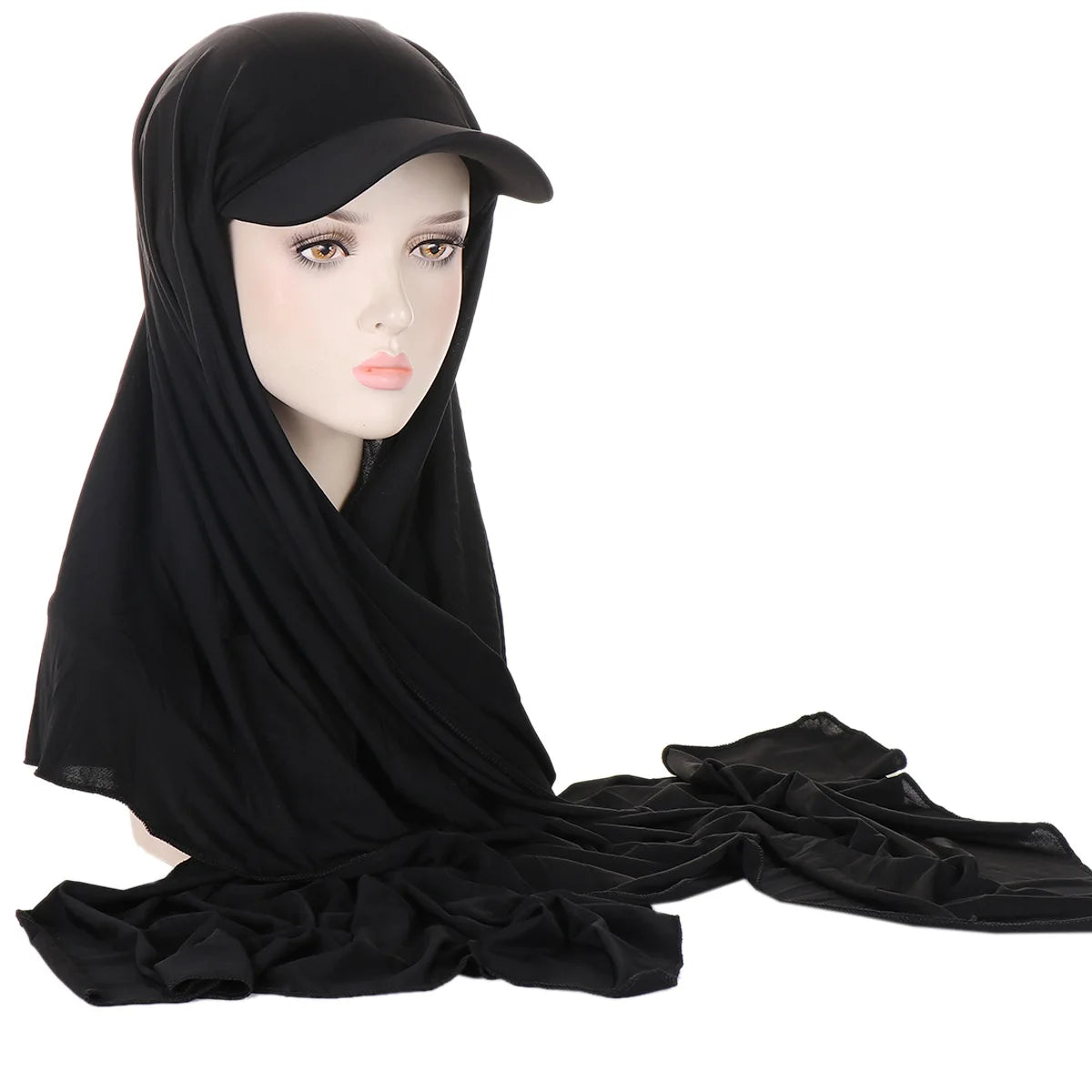 Hijab avec Casquette Integrée – Praticité et Élégance en Un Seul Geste
