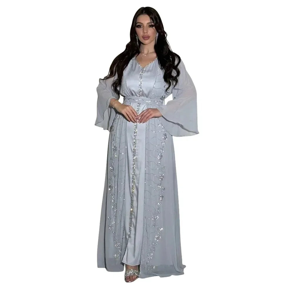 Robe Femme Fashion Luxe – Broderies Élégantes & Coupe Fluide