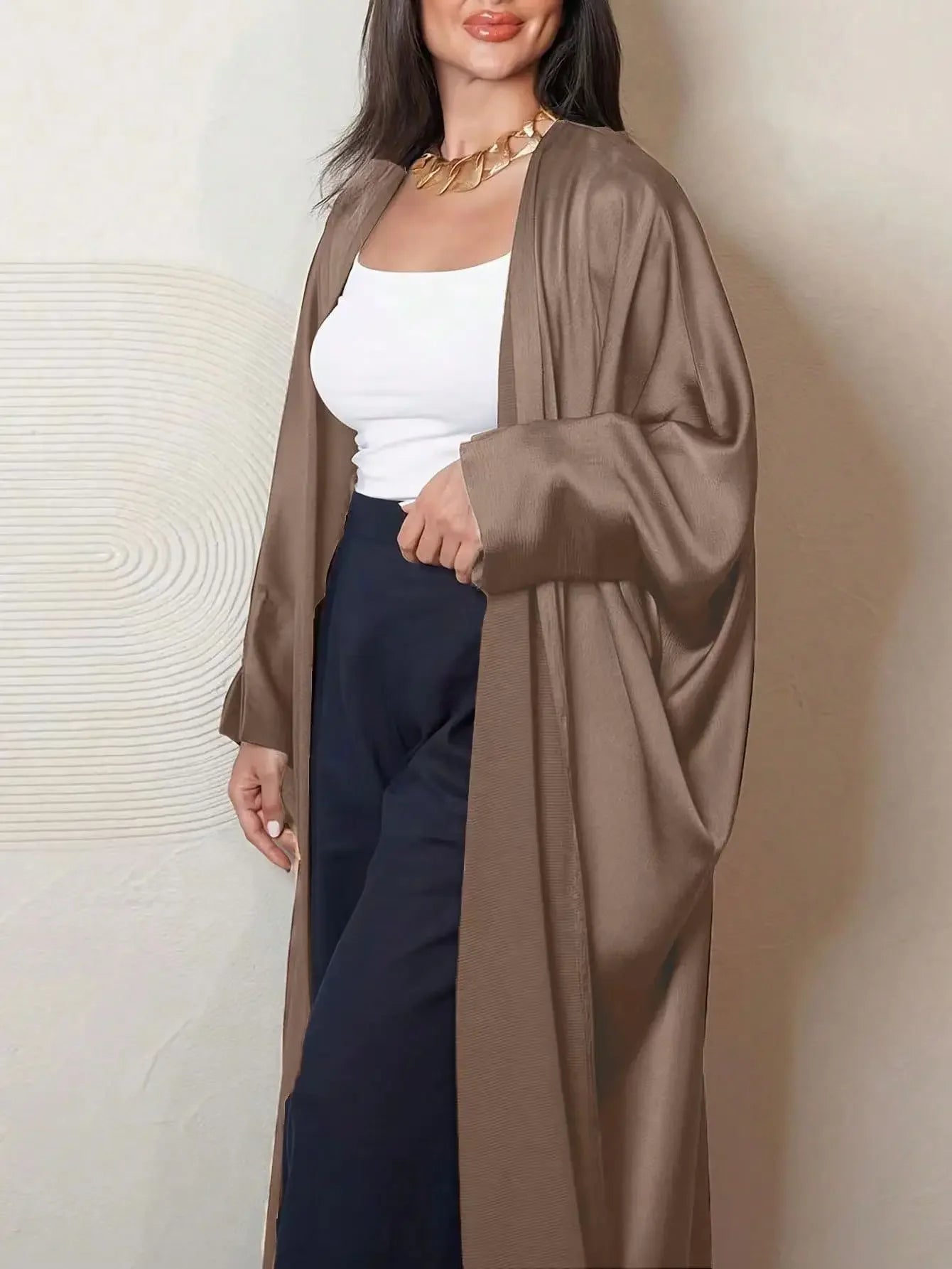 Abaya Femme Cardigan Long – Élégance Fluide et Moderne