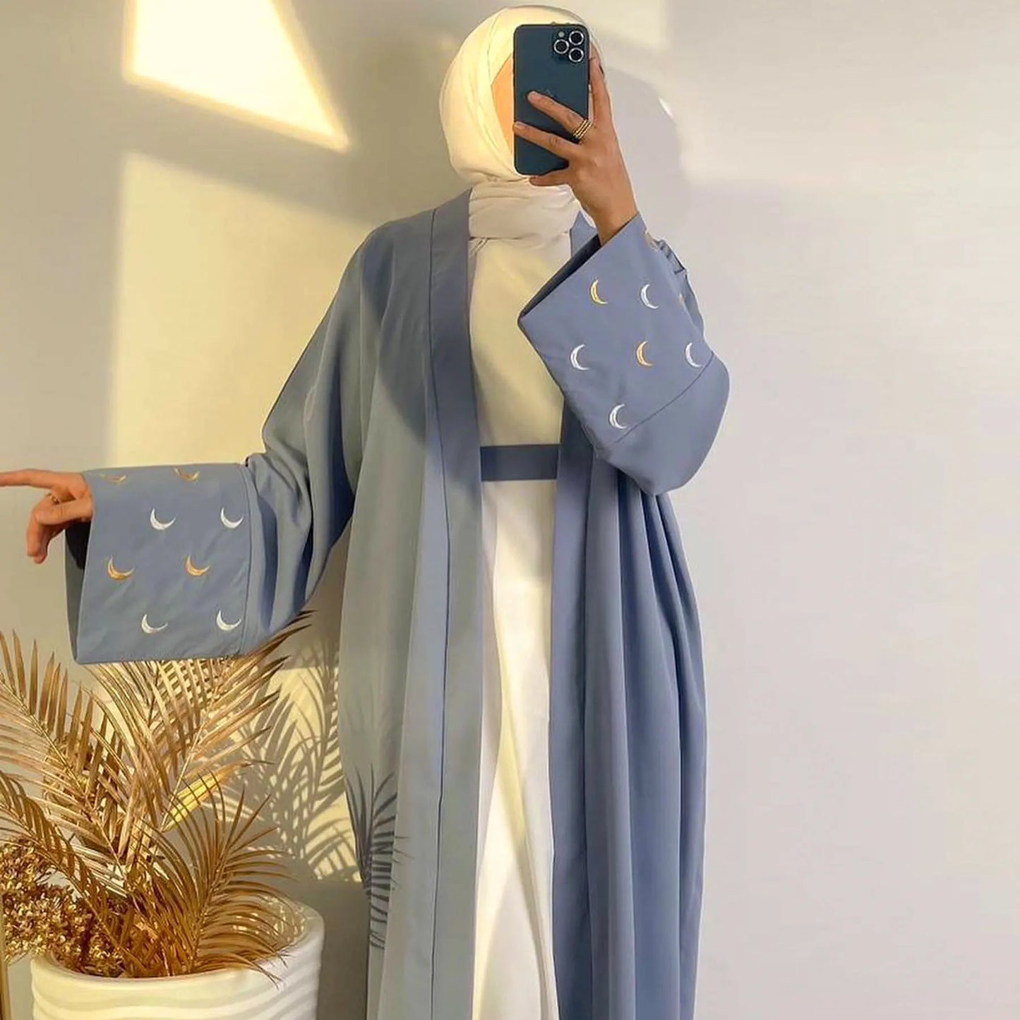 Abaya Femme Kaftan Moon –  Broderies Délicates