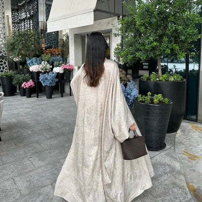 Abaya Femme Kimono Satin – Élégance Fluide et Raffinée