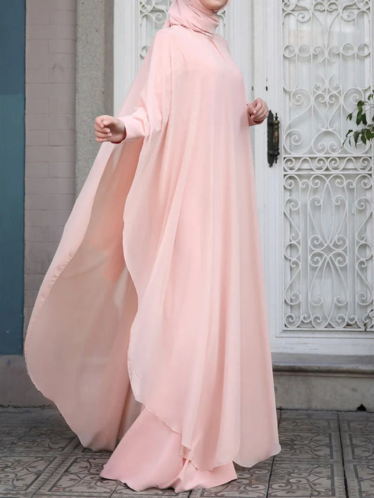 Abaya Femme Longue avec Hijab Intégré – 