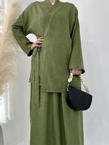 Abaya Femme Modeste 2 Pièces 