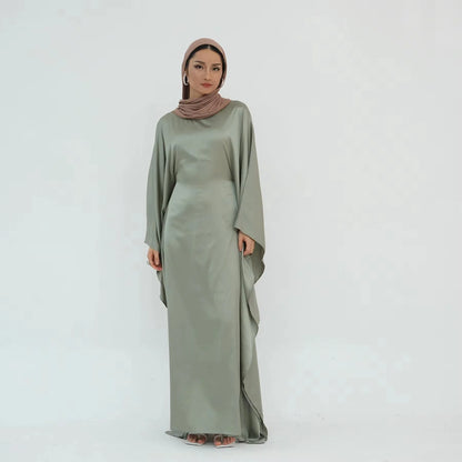Abaya Femme Satin Élégance – Légèreté et Brillance pour Cérémonie