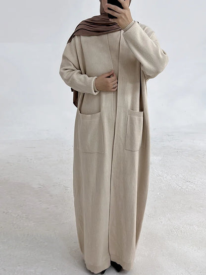 Abaya Kimono Cardigan Hiver – Élégance & Confort Chaleureux