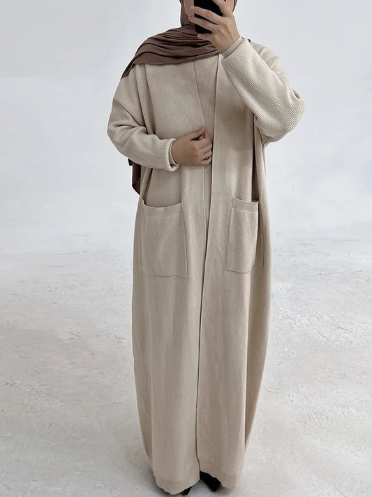 Abaya Kimono Cardigan Hiver – Élégance & Confort Chaleureux