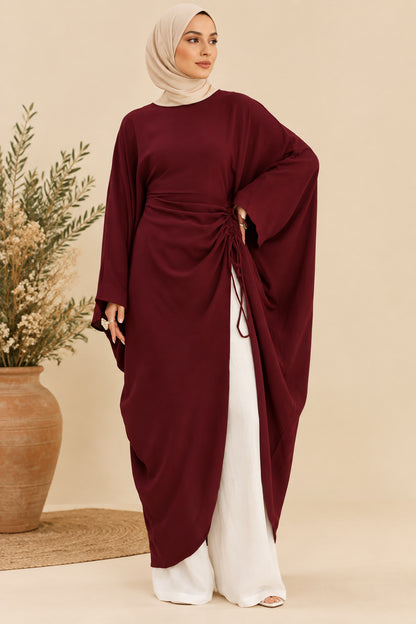 Abaya Femme Longue à Manches Chauve-Souris – Coupe Fluide