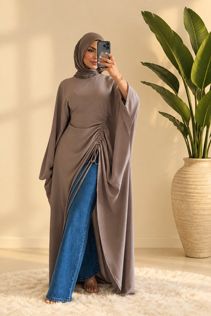 Abaya Femme Longue à Manches Chauve-Souris – Coupe Fluide