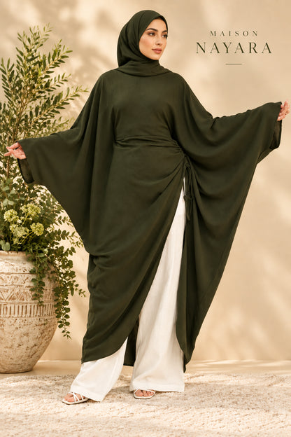 Abaya Femme Longue à Manches Chauve-Souris – Coupe Fluide