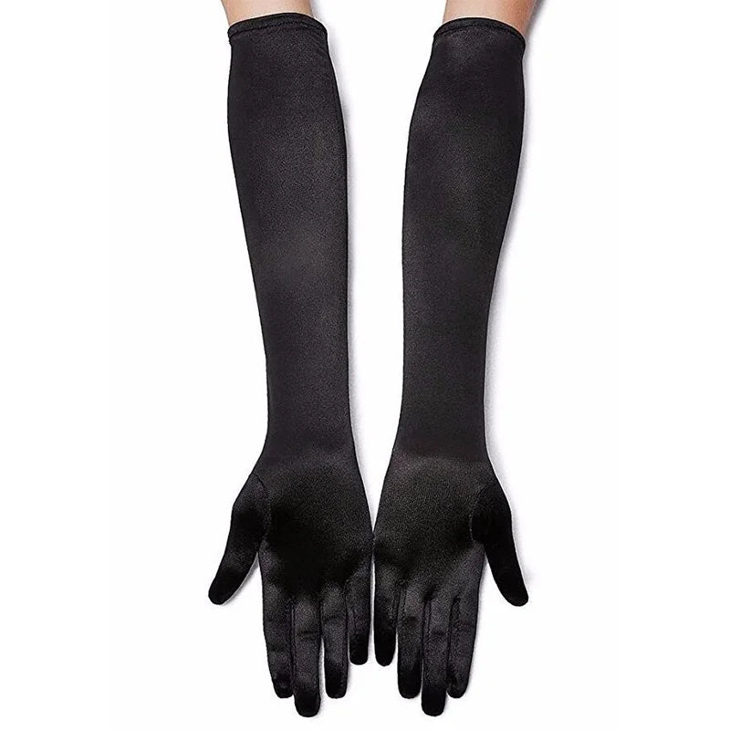 Gants Femmes Longs Satinés Élégants