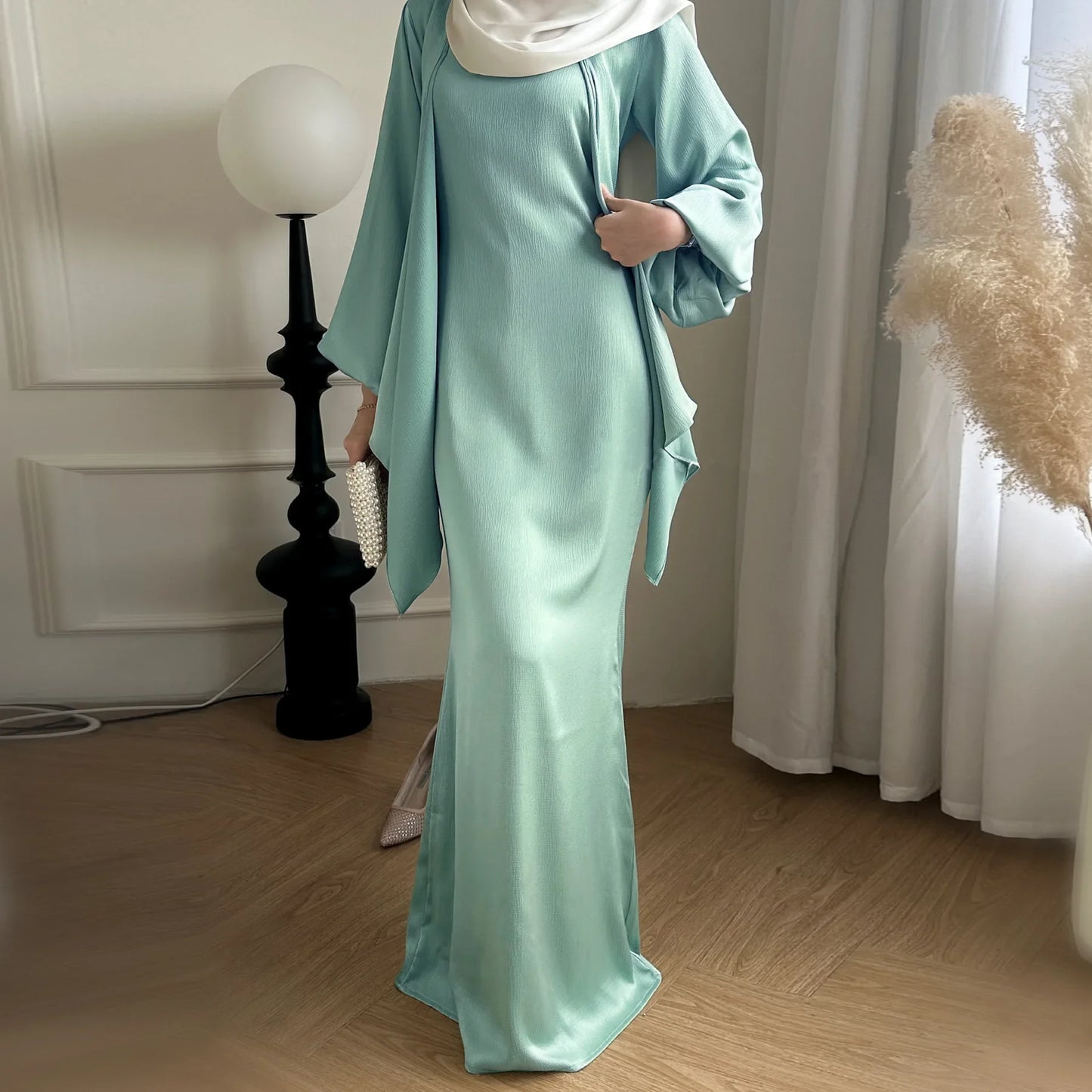 Robe Satinée Haute Couture – Élégance Fluide & Confort Luxueux 