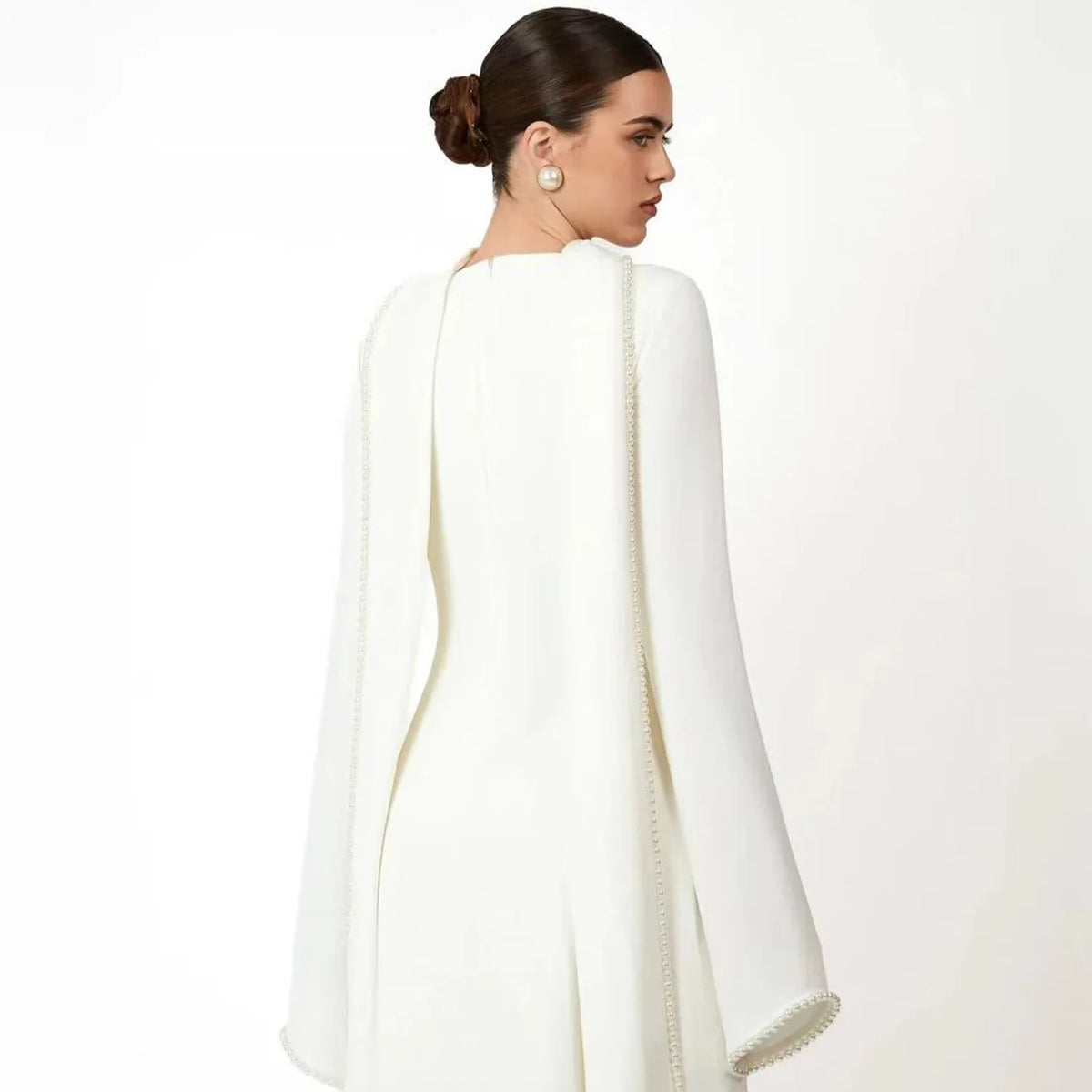 Robe Longue Femme Élégante à Manches Papillon