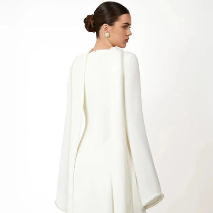 Robe Longue Femme Élégante à Manches Papillon