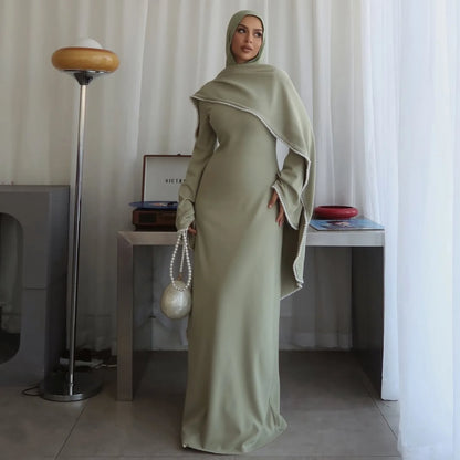 Robe Longue Femme Élégante à Manches Papillon