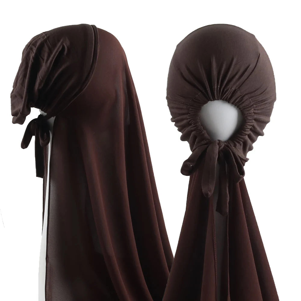 Niqab Femme Instantané avec Nœud – Pratique et Chic