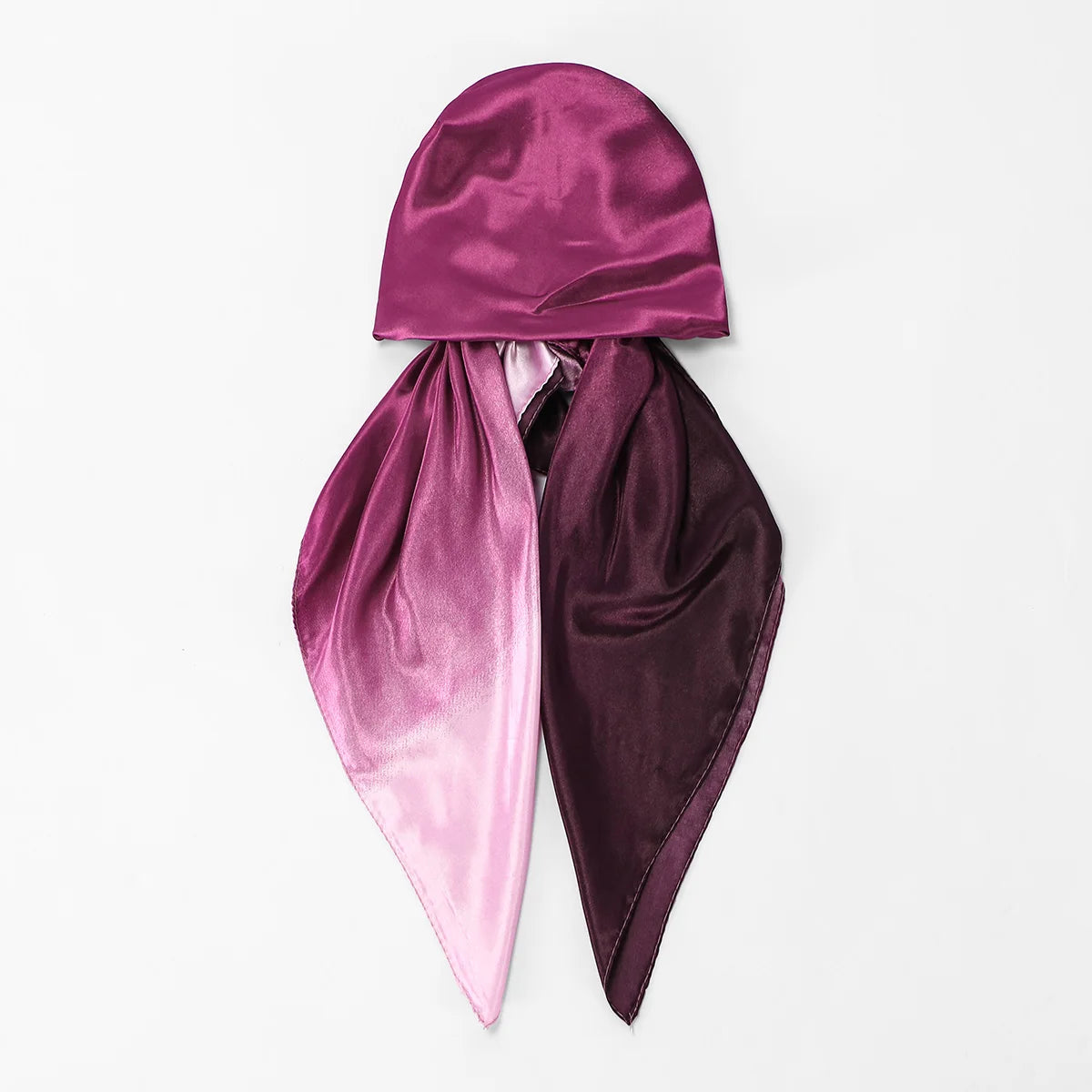 Foulard Hijab en Satin de Soie Imprimé pour Femme – Élégance & Confort