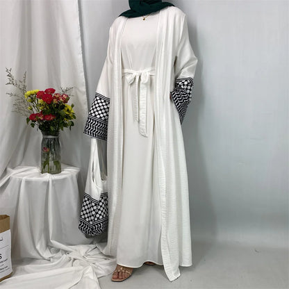 Abaya Femme 2 Pièces Élégante – Cardigan Turc Chic et Moderne