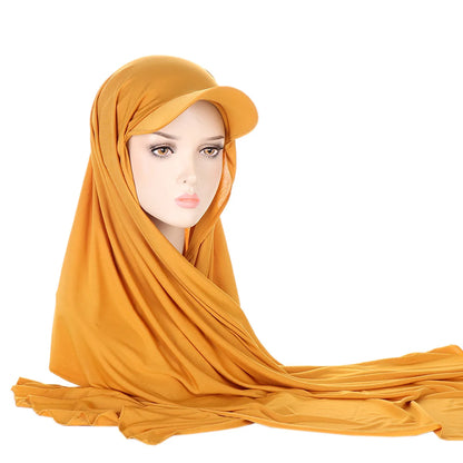 Hijab avec Casquette Integrée – Praticité et Élégance en Un Seul Geste