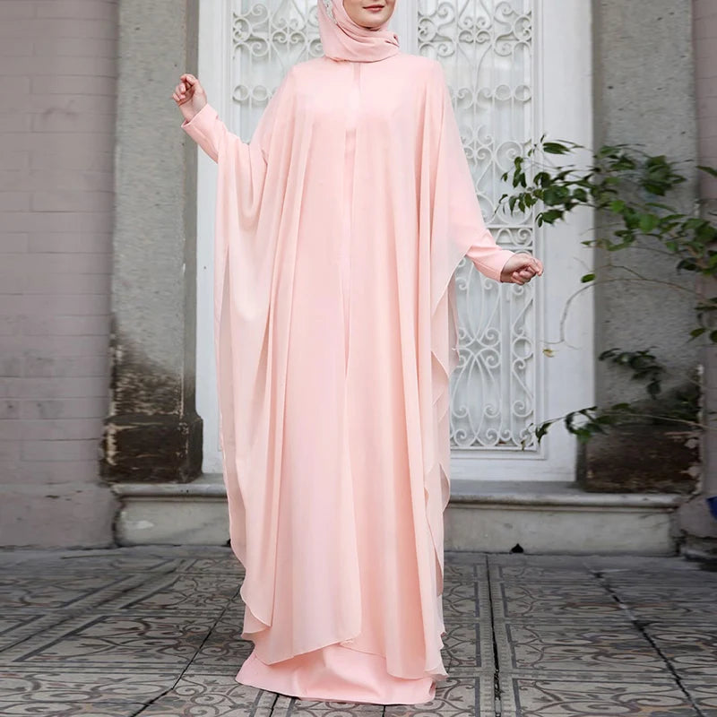Abaya Femme Longue avec Hijab Intégré – Élégance et Simplicité pour un Style Raffiné