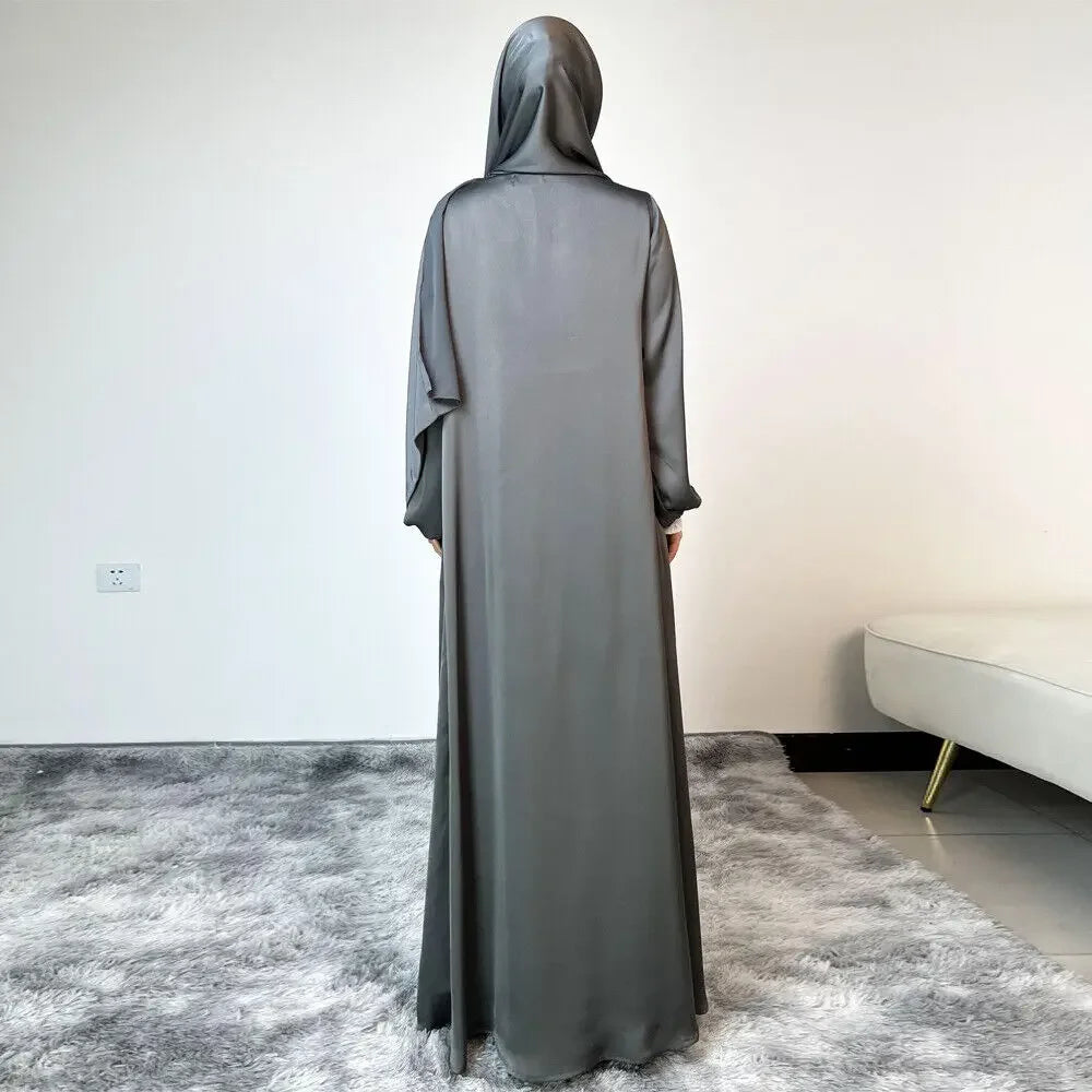 Hijab Femme Modeste Satiné – Fluidité Luxueuse & Confort Élégant