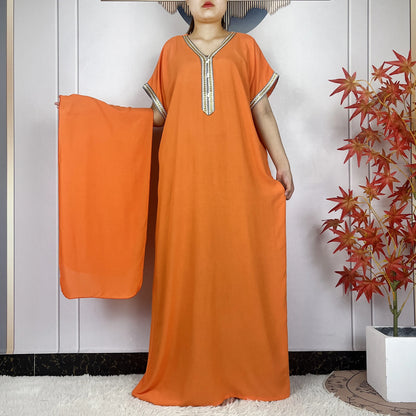 Kaftan Femme Traditionnel  – Élégance Modeste & Détails Sublimes