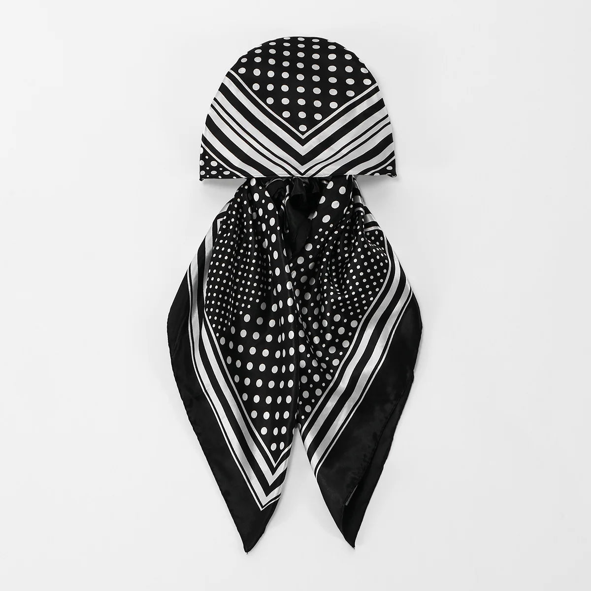 Foulard Hijab en Satin de Soie Imprimé pour Femme – Élégance & Confort