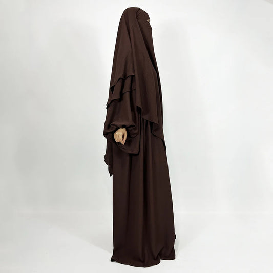 Abaya Femme  Hijab Jazz Complet – Ensemble Élégant et Fluide pour un Look Raffiné