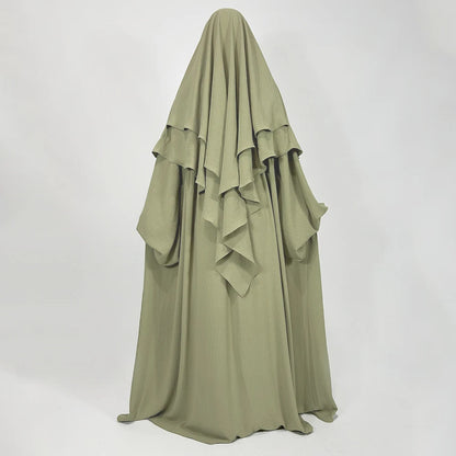 Abaya Femme  Hijab Jazz Complet – Ensemble Élégant et Fluide pour un Look Raffiné