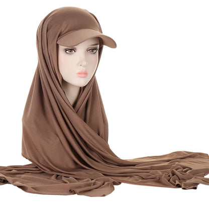 Hijab avec Casquette Integrée – Praticité et Élégance en Un Seul Geste