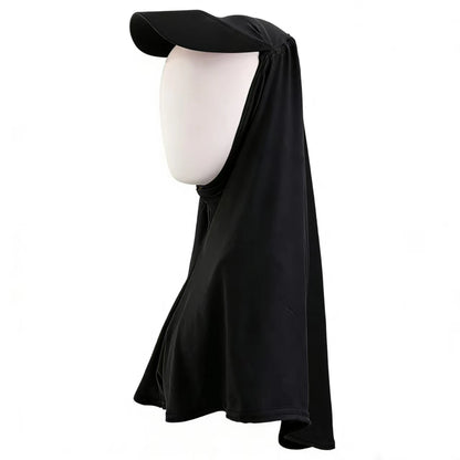 Hijab Uni avec Visière Intégrée – Sous-Foulard Extensible Femme