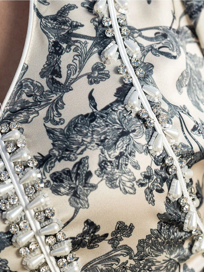 Abaya Femme Longue Élégante – Tissu Fluide et Imprimé Raffiné