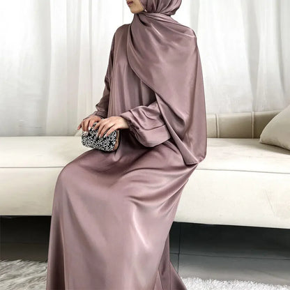 Hijab Femme Modeste Satiné – Fluidité Luxueuse & Confort Élégant