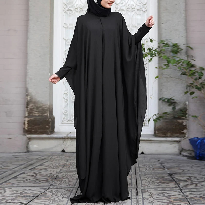 Abaya Femme Longue avec Hijab Intégré – Élégance et Simplicité pour un Style Raffiné