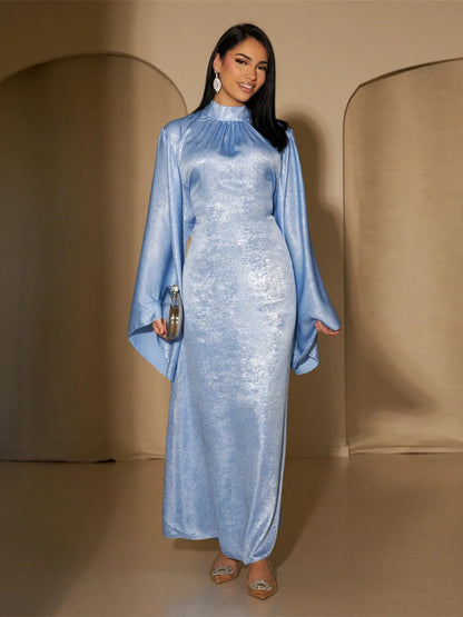 Abaya Femme Kaftan Satin Luxe – Fluidité & Brillance Élégante