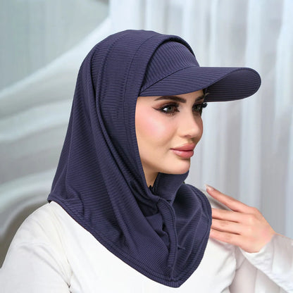 Bonnet Femme avec Casquette Intégrée & Tour de Cou Anti-UV – Protection Solaire Élégante