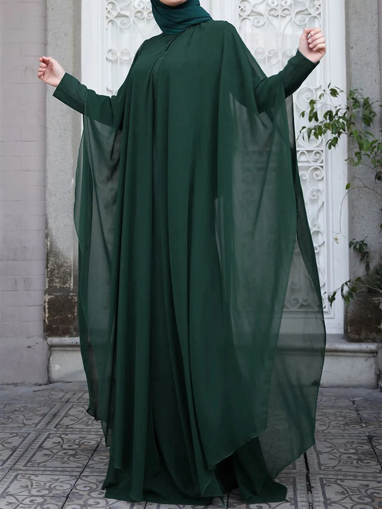 Abaya Femme Longue avec Hijab Intégré – Élégance et Simplicité pour un Style Raffiné