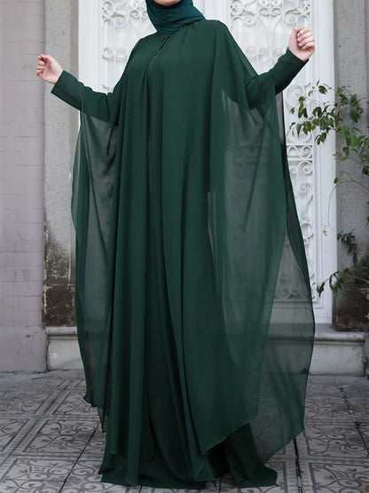 Abaya Femme Longue avec Hijab Intégré – Élégance et Simplicité pour un Style Raffiné