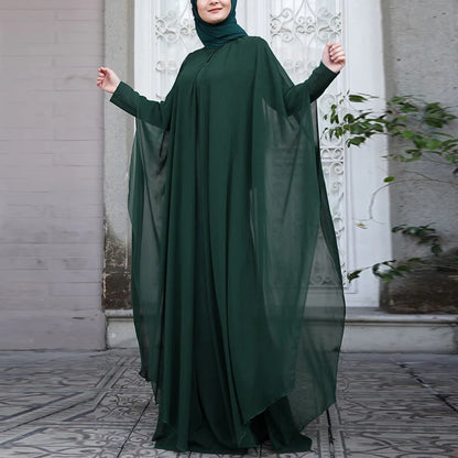 Abaya Femme Longue avec Hijab Intégré – Élégance et Simplicité pour un Style Raffiné