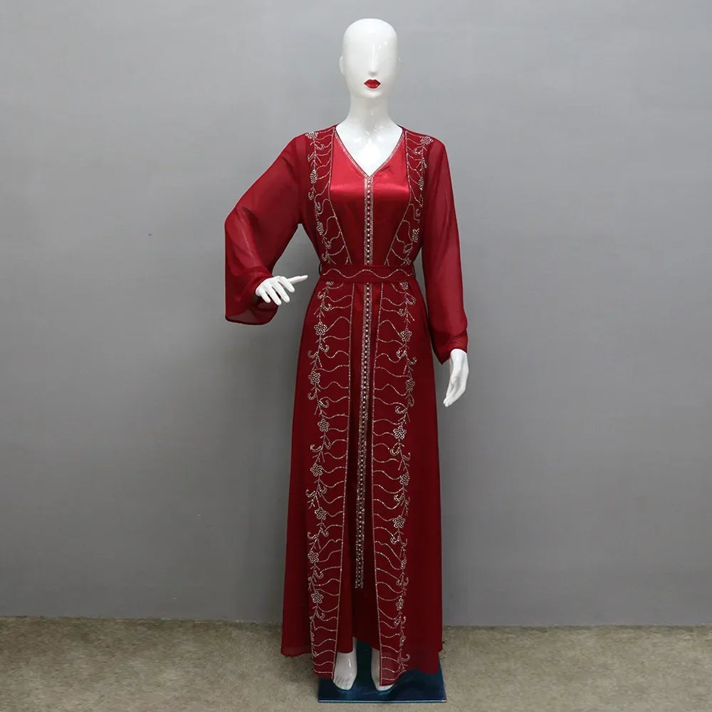 Robe Femme Fashion Luxe – Broderies Élégantes & Coupe Fluide