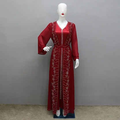Robe Femme Fashion Luxe – Broderies Élégantes & Coupe Fluide