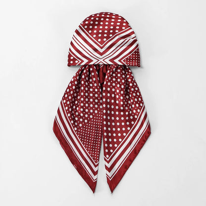 Foulard Hijab en Satin de Soie Imprimé pour Femme – Élégance & Confort