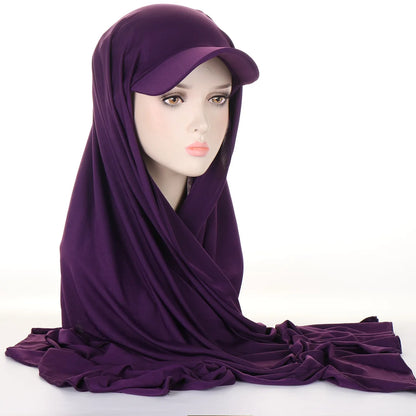 Hijab avec Casquette Integrée – Praticité et Élégance en Un Seul Geste