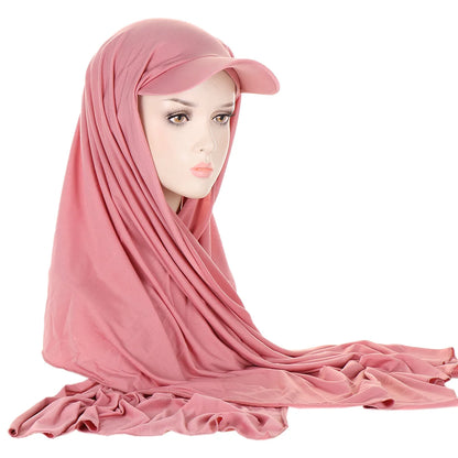 Hijab avec Casquette Integrée – Praticité et Élégance en Un Seul Geste