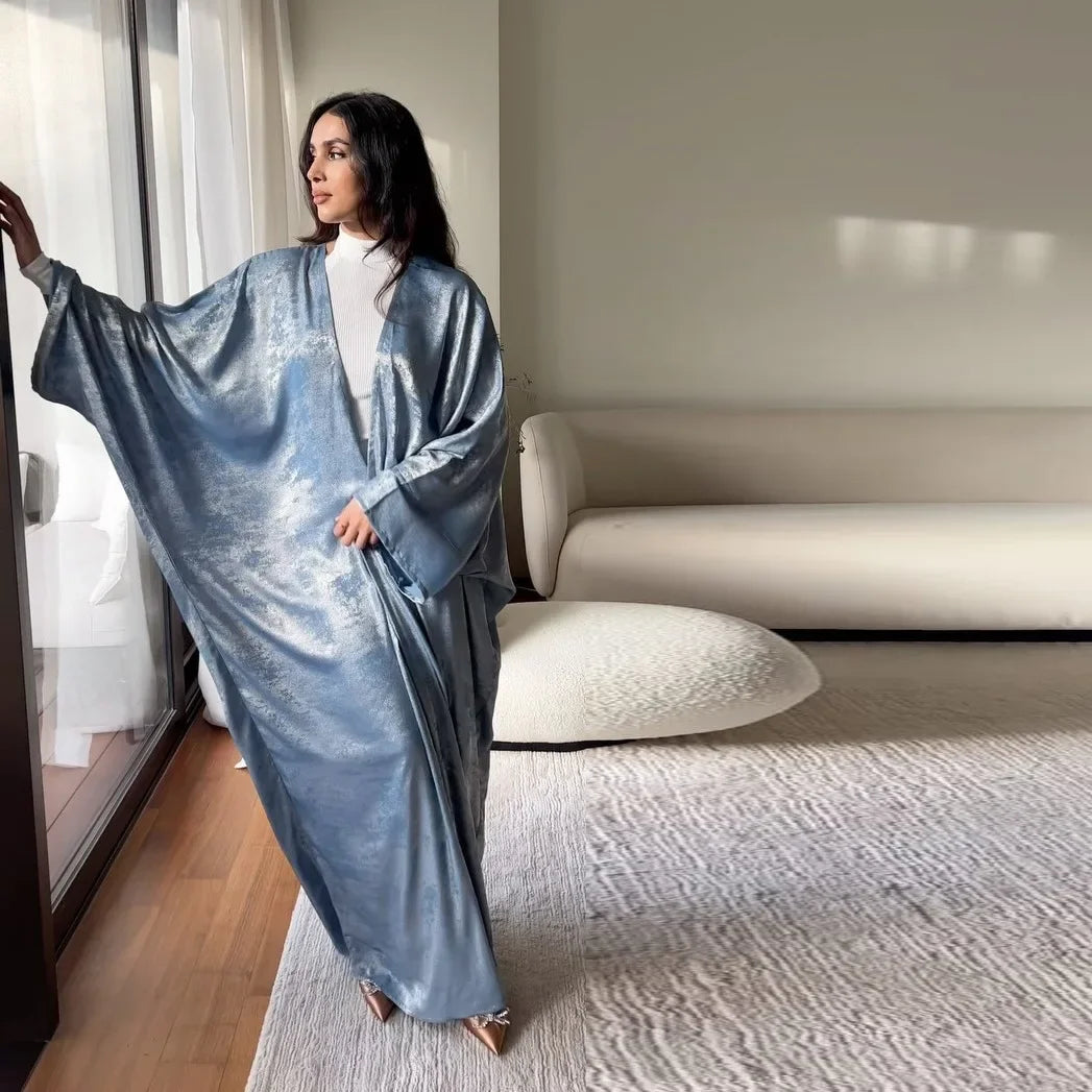 Abaya Femme Kimono Satin – Élégance Fluide et Raffinée