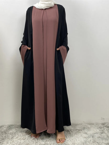 Abaya Femme 2 Pièces Longue Élégance – Ensemble Chic et Moderne