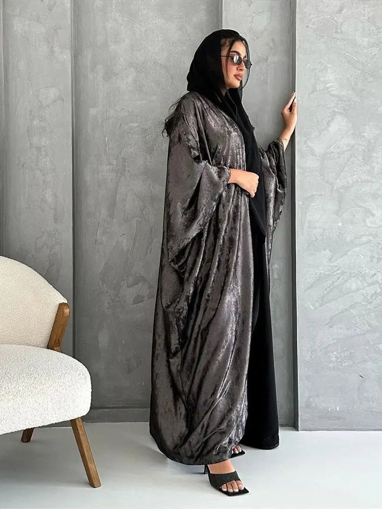 Abaya Femme Satin Kimono Dubai – Éclat Luxueux & Élégance Moderne