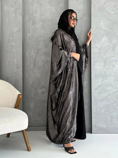 Abaya Femme Satin Kimono Dubai – Éclat Luxueux & Élégance Moderne