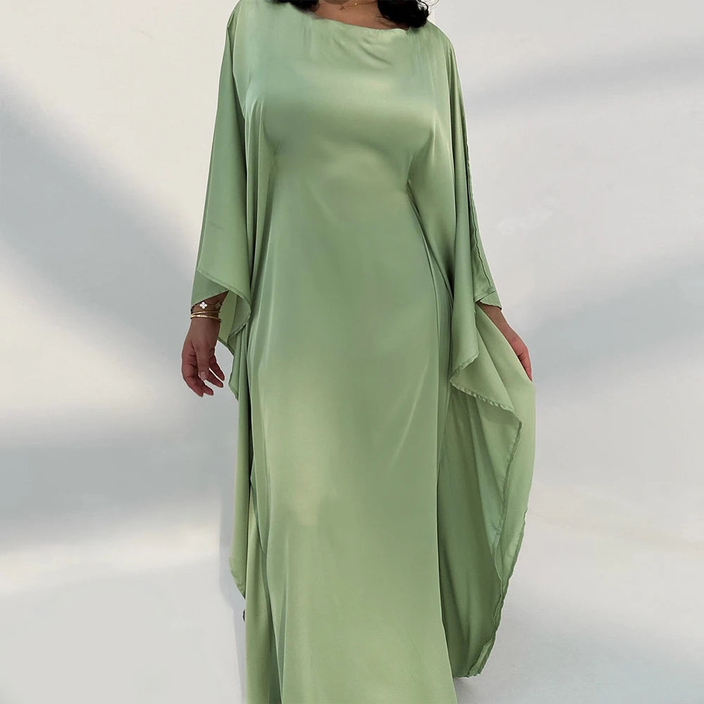 Abaya Femme Kaftan Satin – Fluidité & Brillance d’Exception