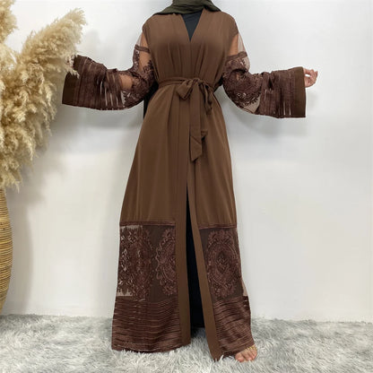 Abaya Femme Luxe Broderies Or – Élégance Royale et Raffinement